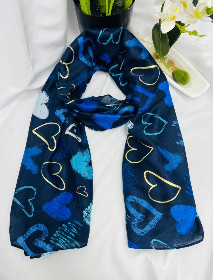 Graffiti Heart Print Lightweight Scarf - Image 5