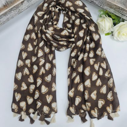 Heart Print Scarf