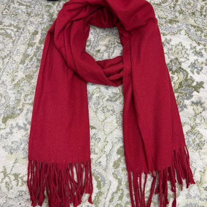 Plain Winter Tassel Scarf