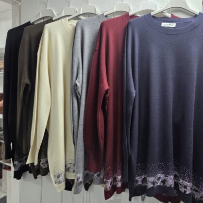 Super Soft Diamante Trim Jumper