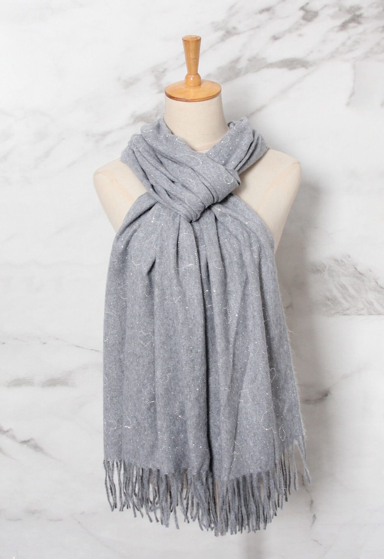 Diamante Heart Sparkle Scarf - Image 4