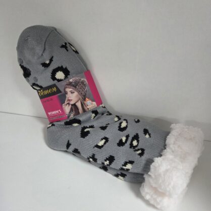 Leopard Print Thermal Fluffy Bed Socks