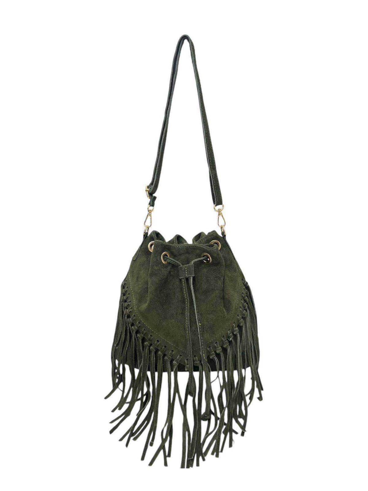 Real Suede Tassel Duffle Bag - Image 2