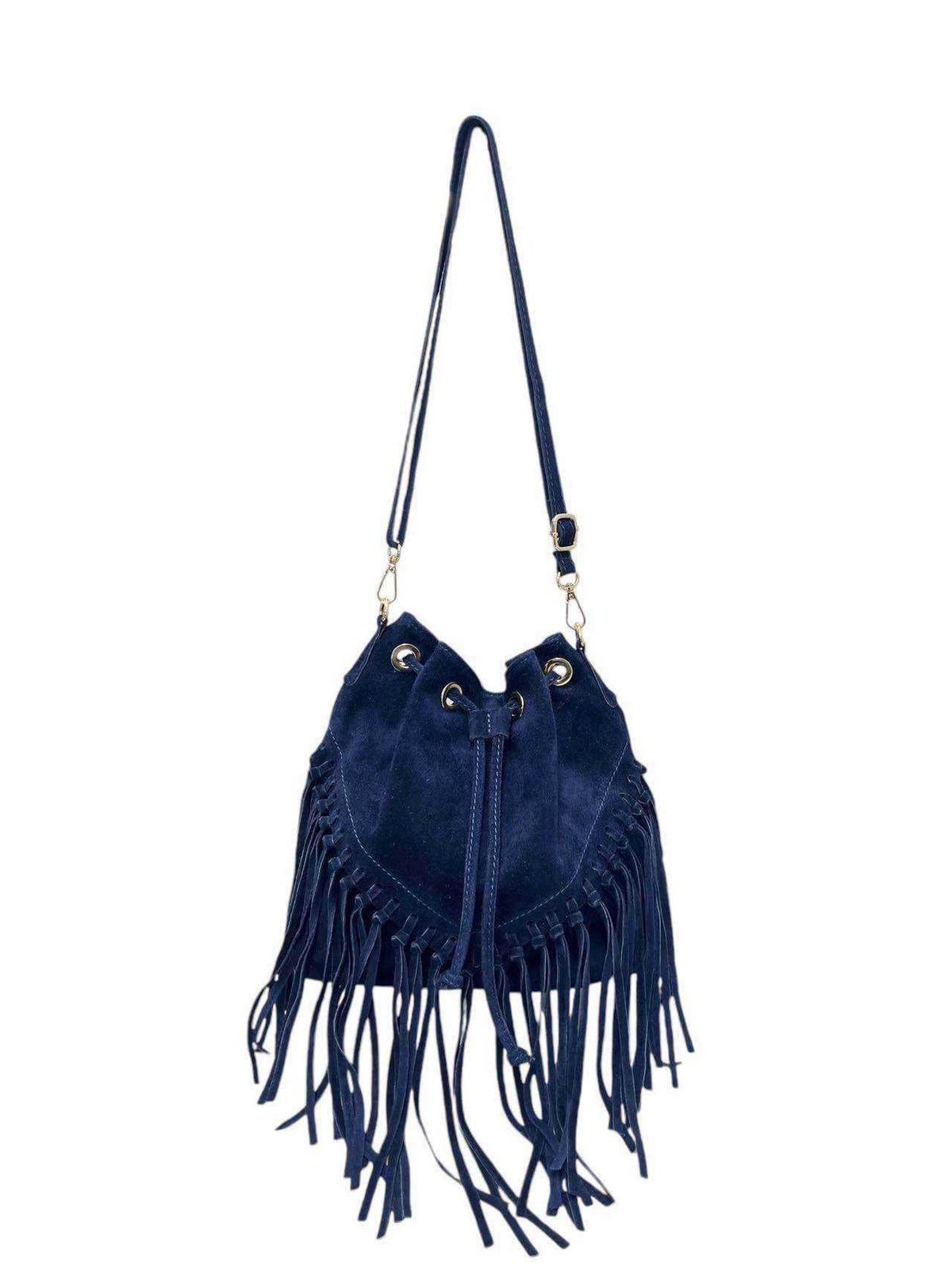 Real Suede Tassel Duffle Bag - Image 6