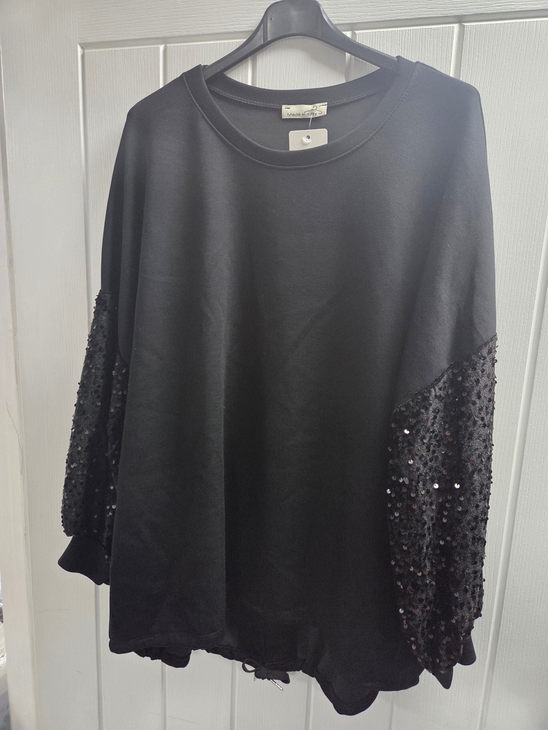 Sequin Sleeve Scuba Top - Image 5