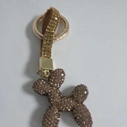 Bubble Dog Rhinestone Keyring/Bag Charm