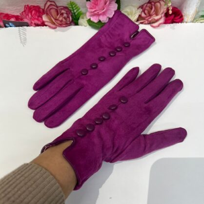 Elegant Button Detail Winter Gloves