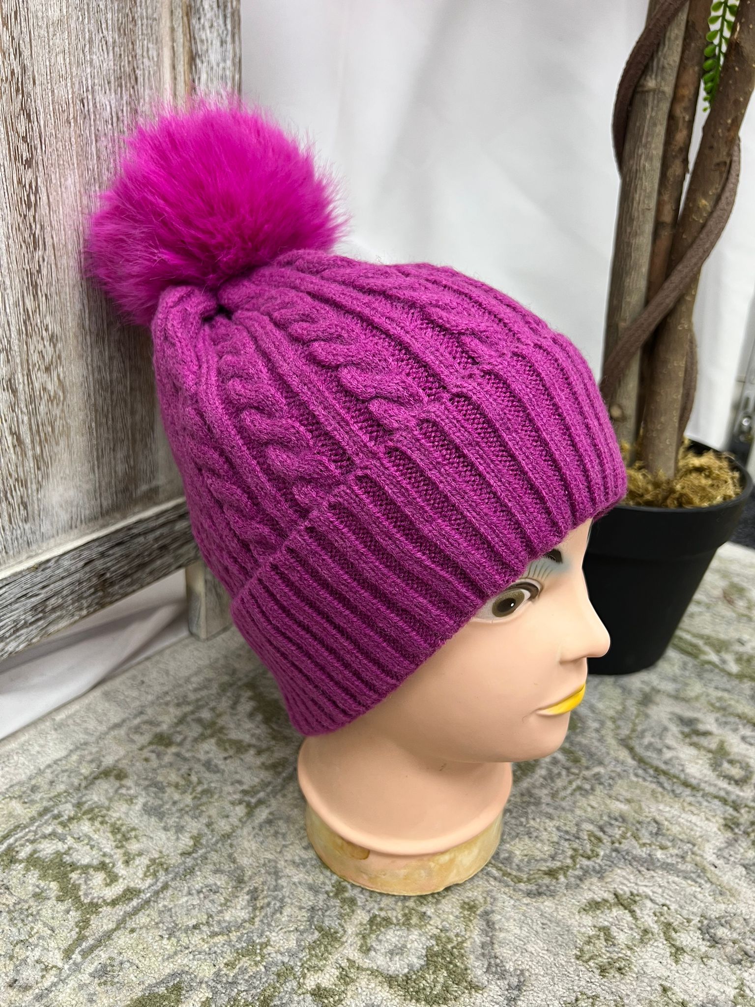 Luxe Cashmere Blend Winter Pom Hats