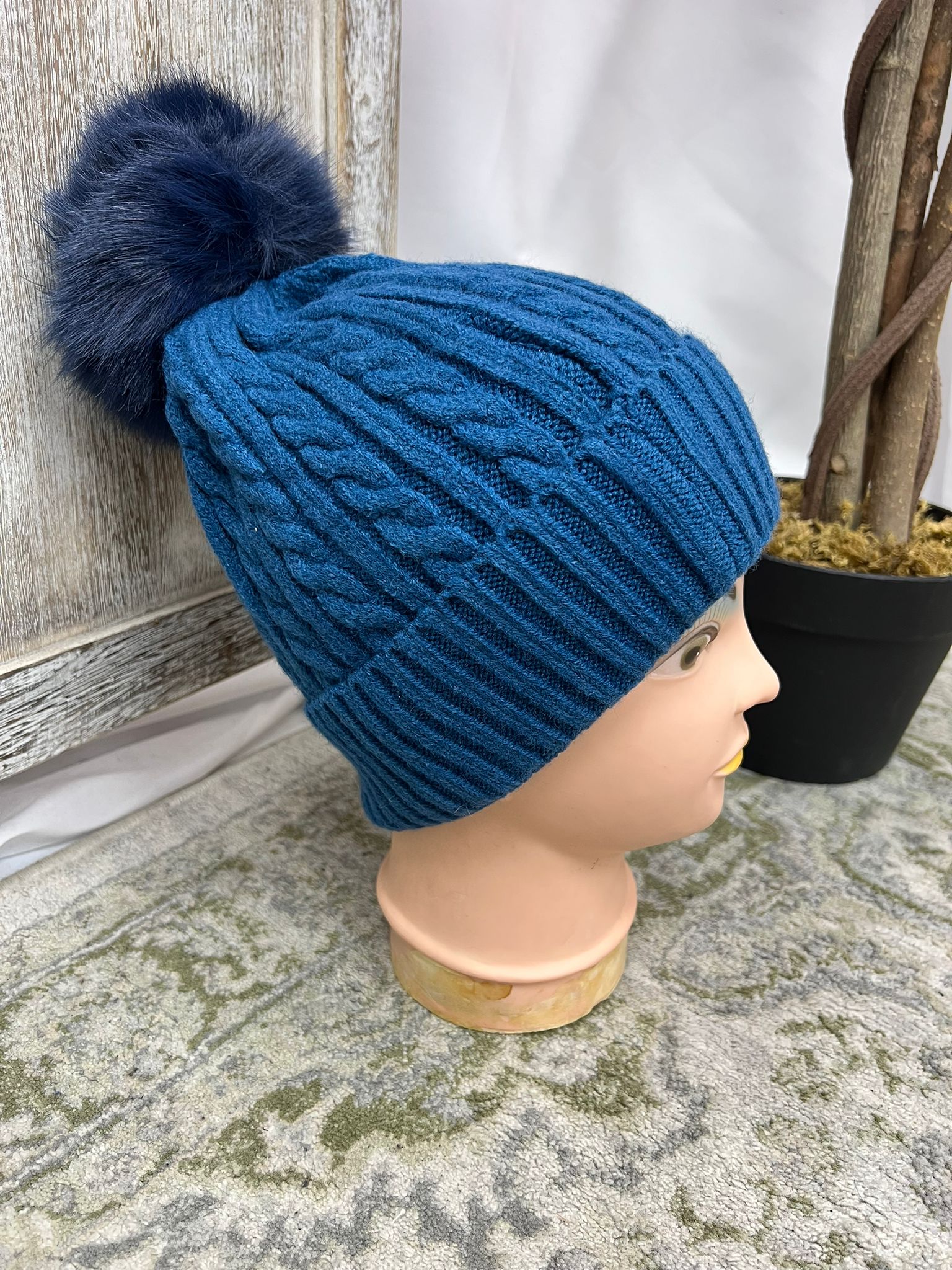 Luxe Cashmere Blend Winter Pom Hats - Image 2