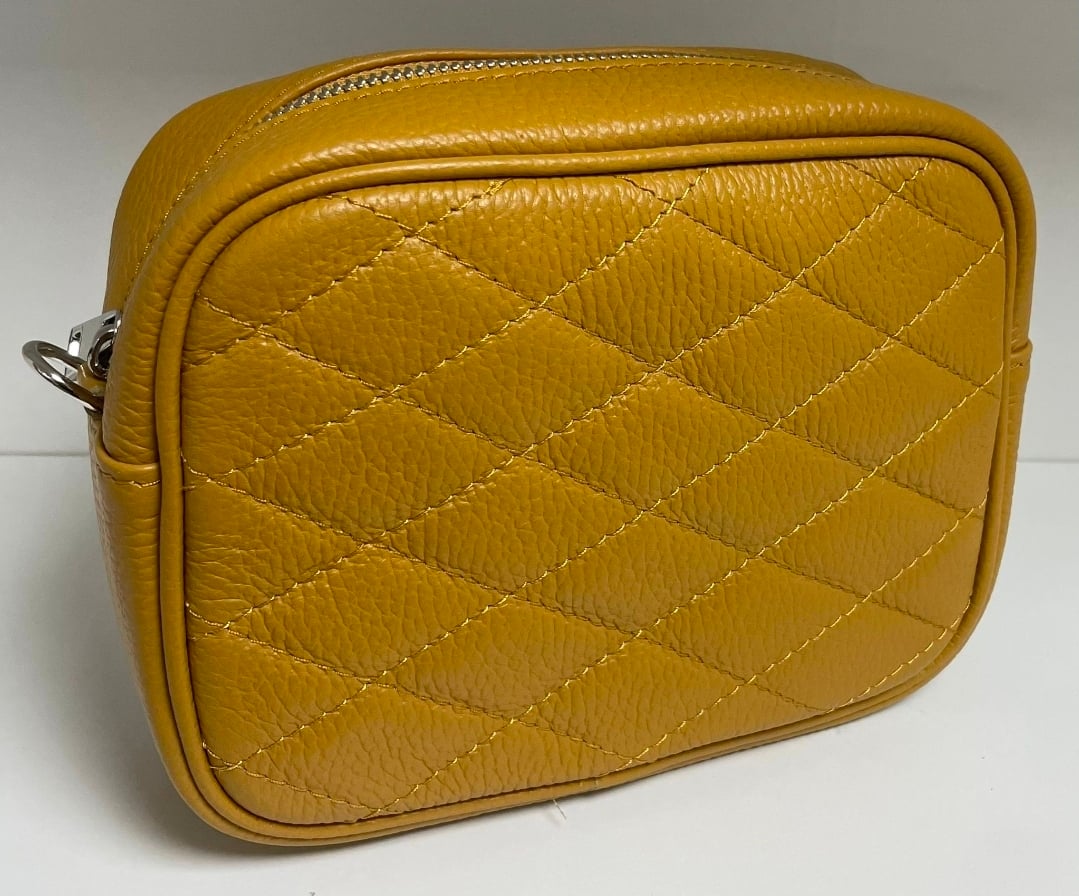 Real Leather Quilted Camera Bag - Image 5