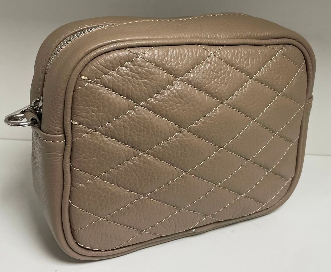 Real Leather Quilted Camera Bag - Image 9