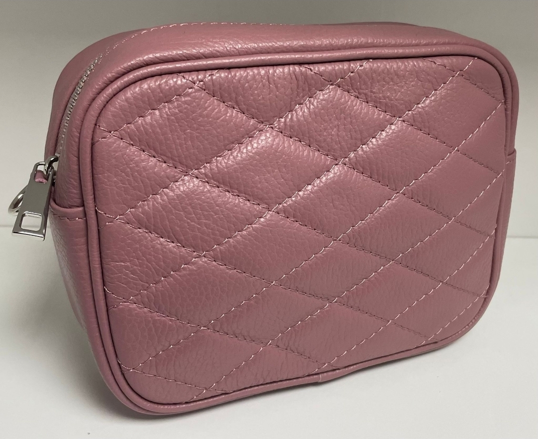 Real Leather Quilted Camera Bag