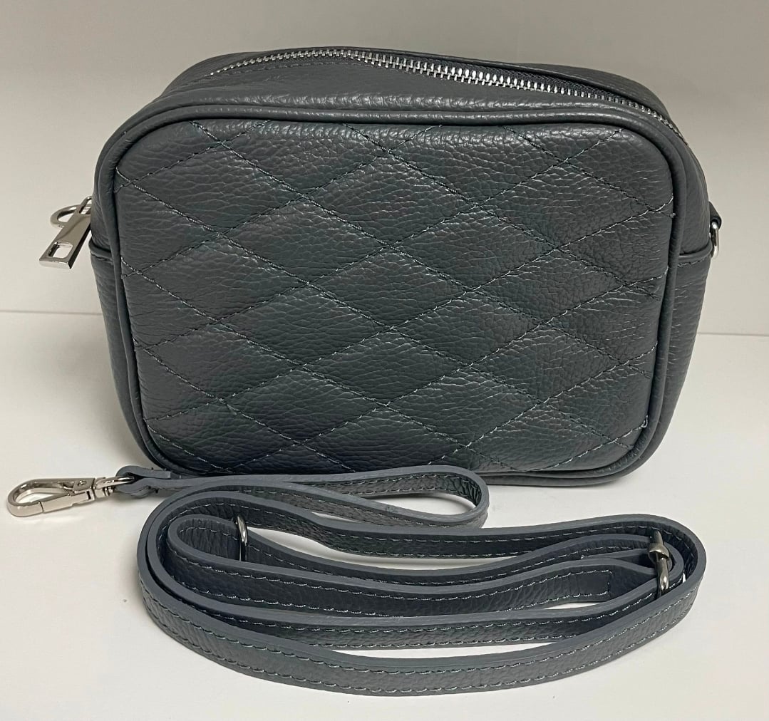 Real Leather Quilted Camera Bag - Image 6