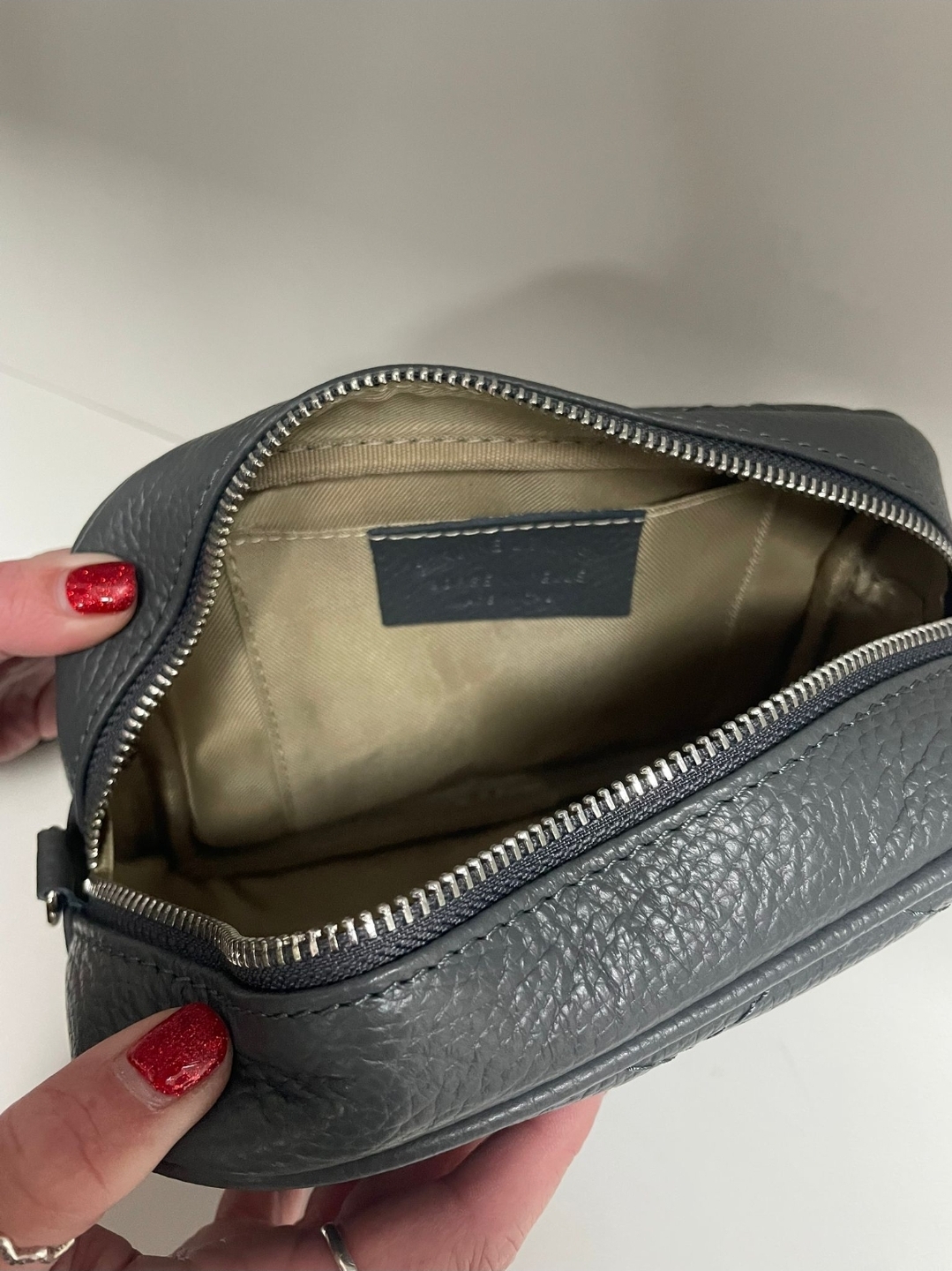 Real Leather Quilted Camera Bag - Image 8