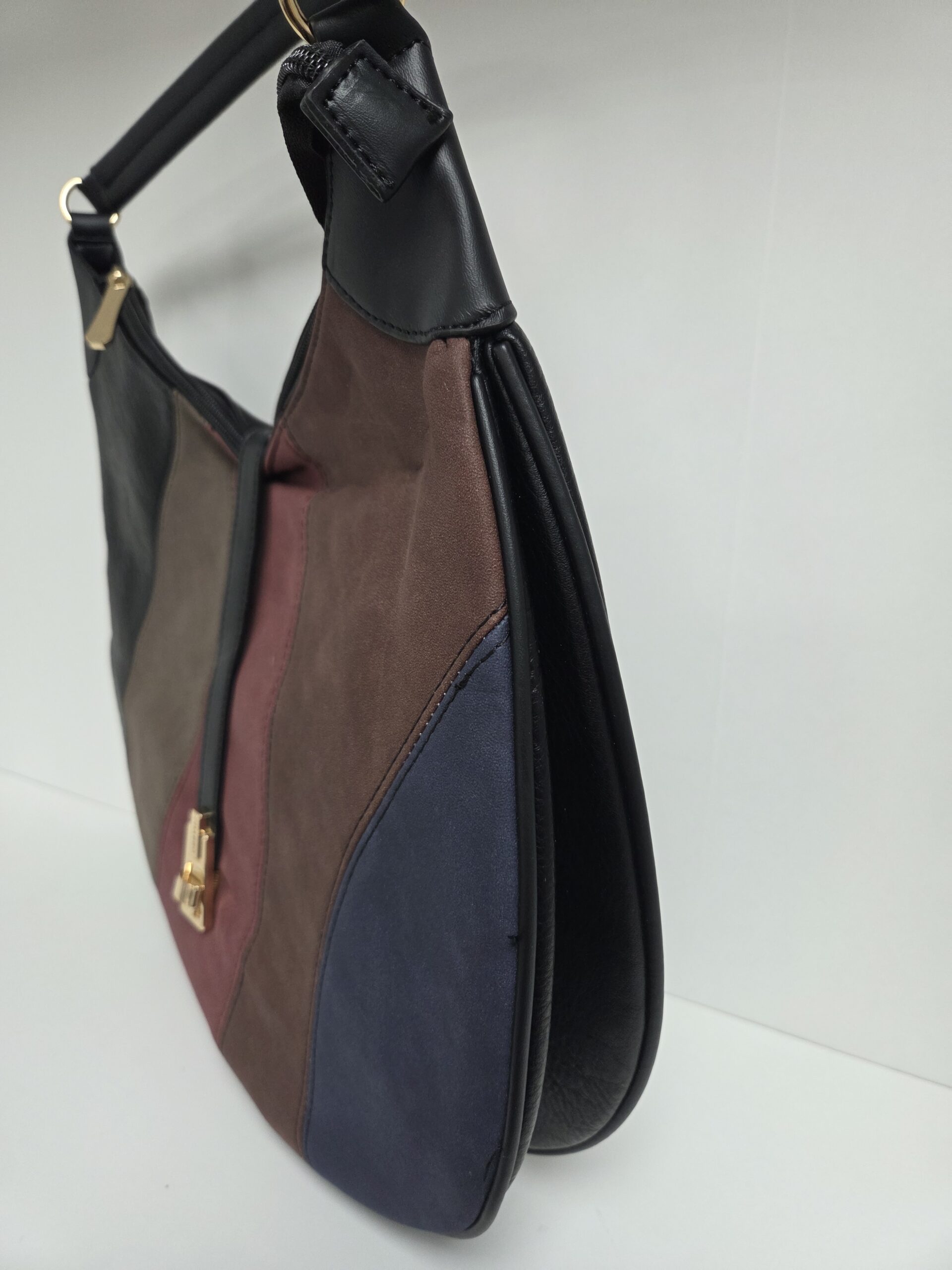 Multi Panel Patchwork Shoulder Bag - Image 5