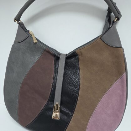 Multi Panel Patchwork Shoulder Bag