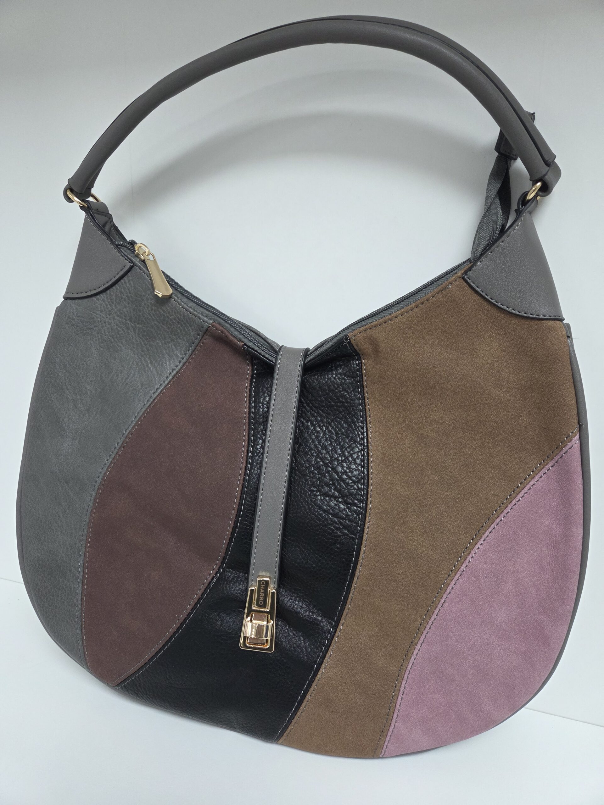 Multi Panel Patchwork Shoulder Bag