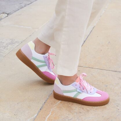 Pastel Multi Coloured Lace Trainers