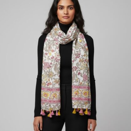 Floral Tassel Spring Scarves