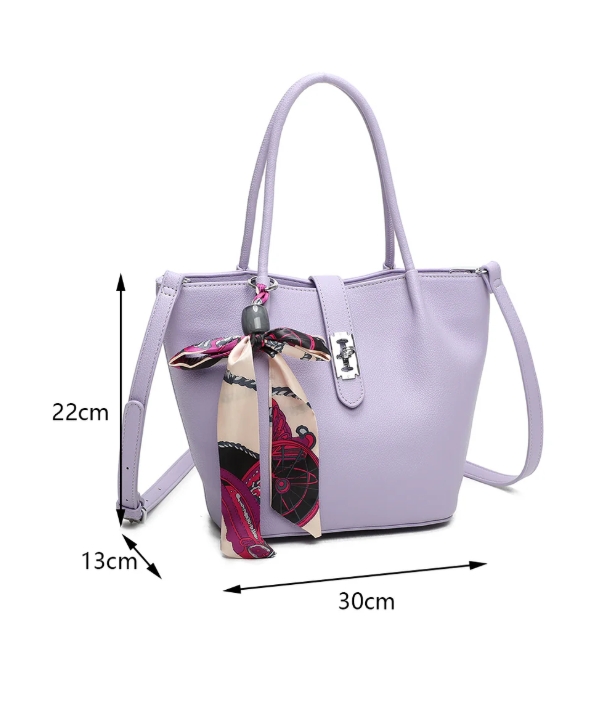 Ribbon Shoulder Tote Bag - Image 2