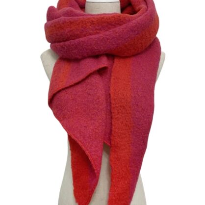 Chevron Block Print Diagonal Edge Scarf