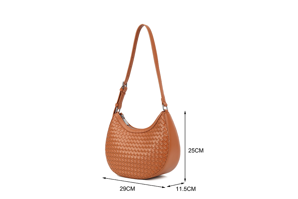 Weave Crescent Shoulder Bag - Image 6