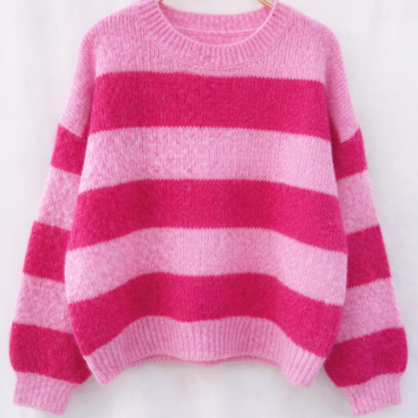 Wide Stripe Soft Spring Knit