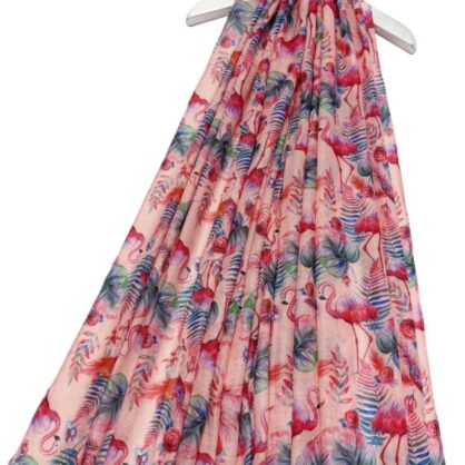 Flamingo Print Spring Lightweight Scarf
