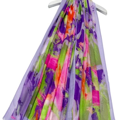 Abstract Print Cotton Blend Scarf