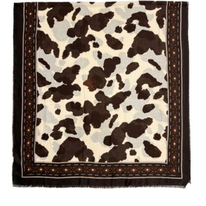 Brown Cow Print Scarf