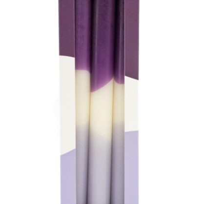 Two Tone Bright Dinner Candle - Set of 6