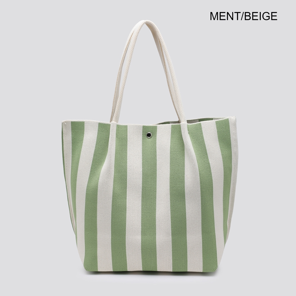 Striped Shopper Bag - Image 6