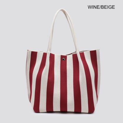 Striped Shopper Bag
