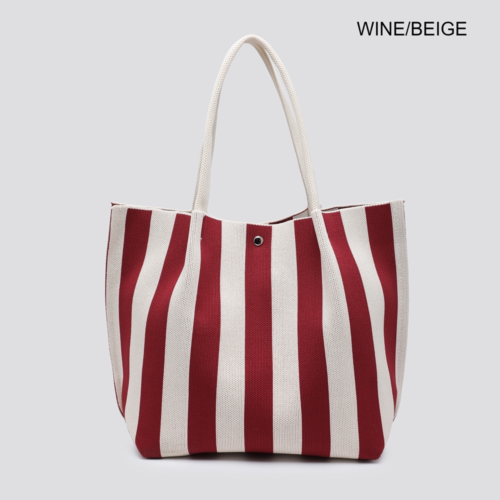 Striped Shopper Bag
