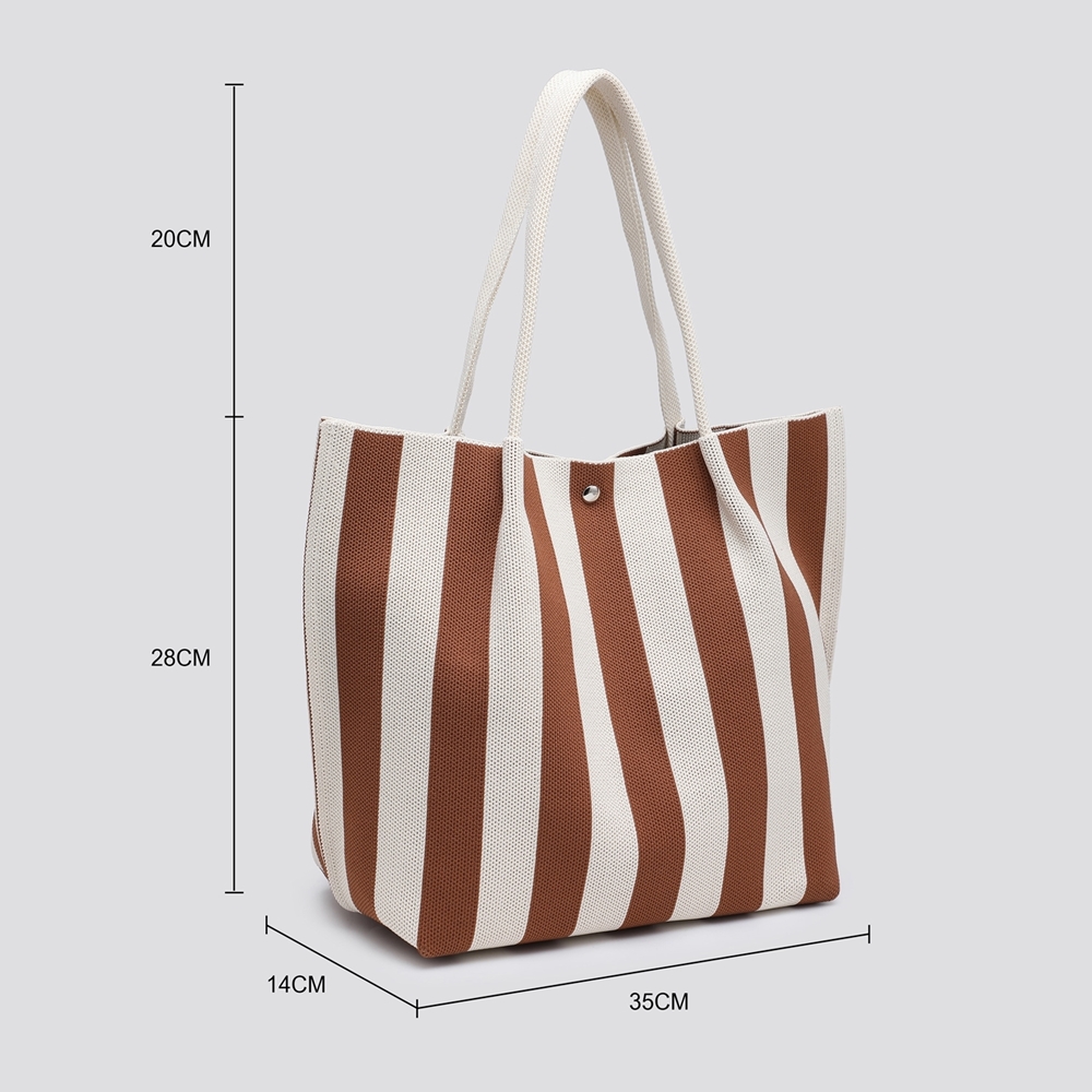 Striped Shopper Bag - Image 4