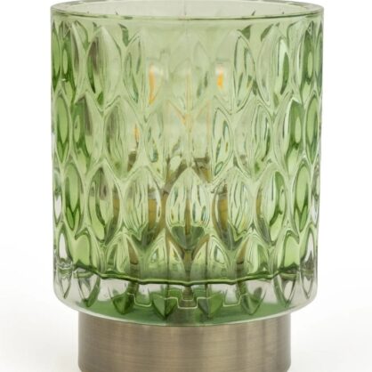 Green Textured Battery Operated Table Lamp