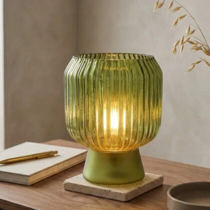 Green - Ridged LED Touch Lamp