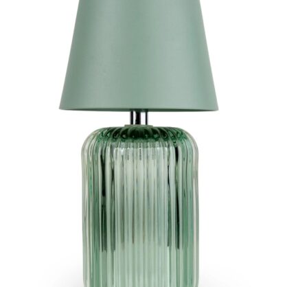 Ridged Glass Table Lamp (LED Chargable)