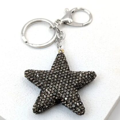 Crystal Star Bag Charm Keyring
