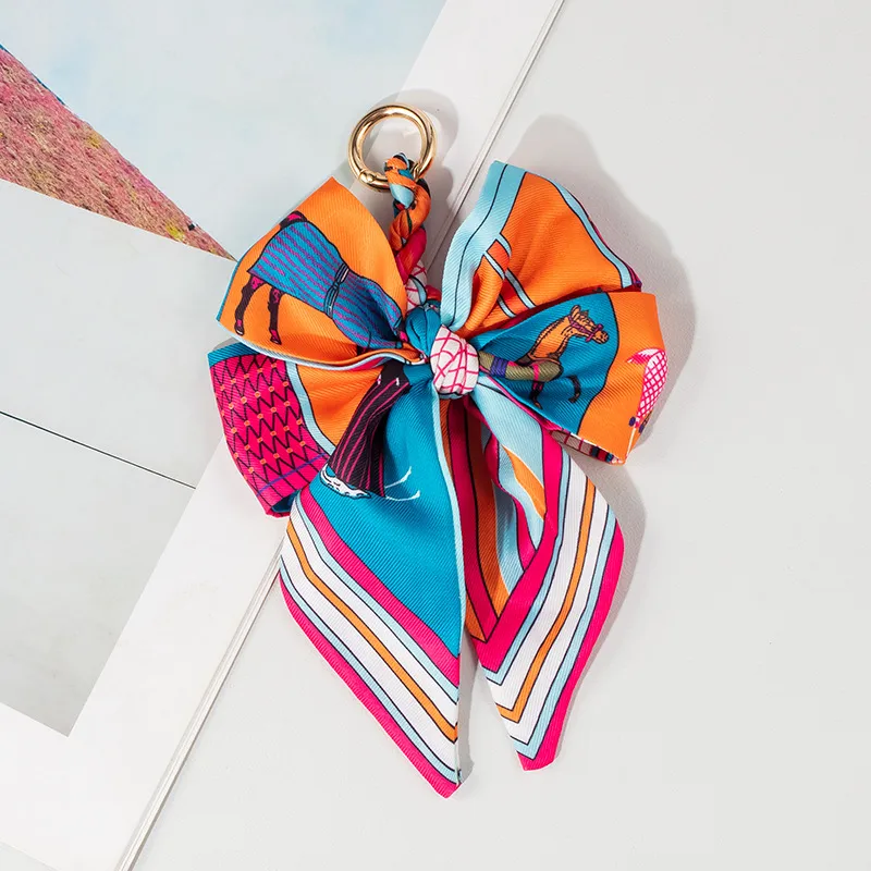 Statement Scarf Bow Bag Charm - Image 4