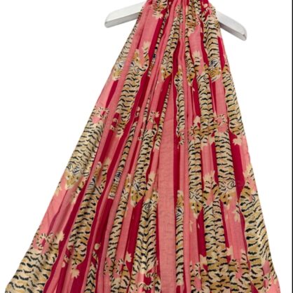 Tiger & Stripe Pattern Lightweight Scarf
