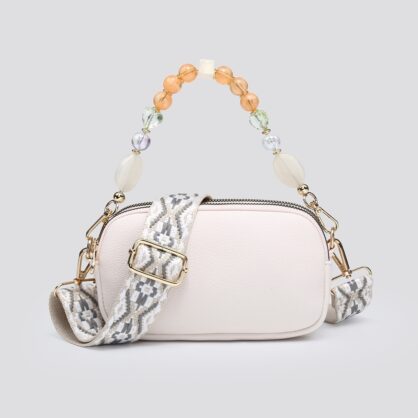 Mini Beaded Strap Crossbody Bag