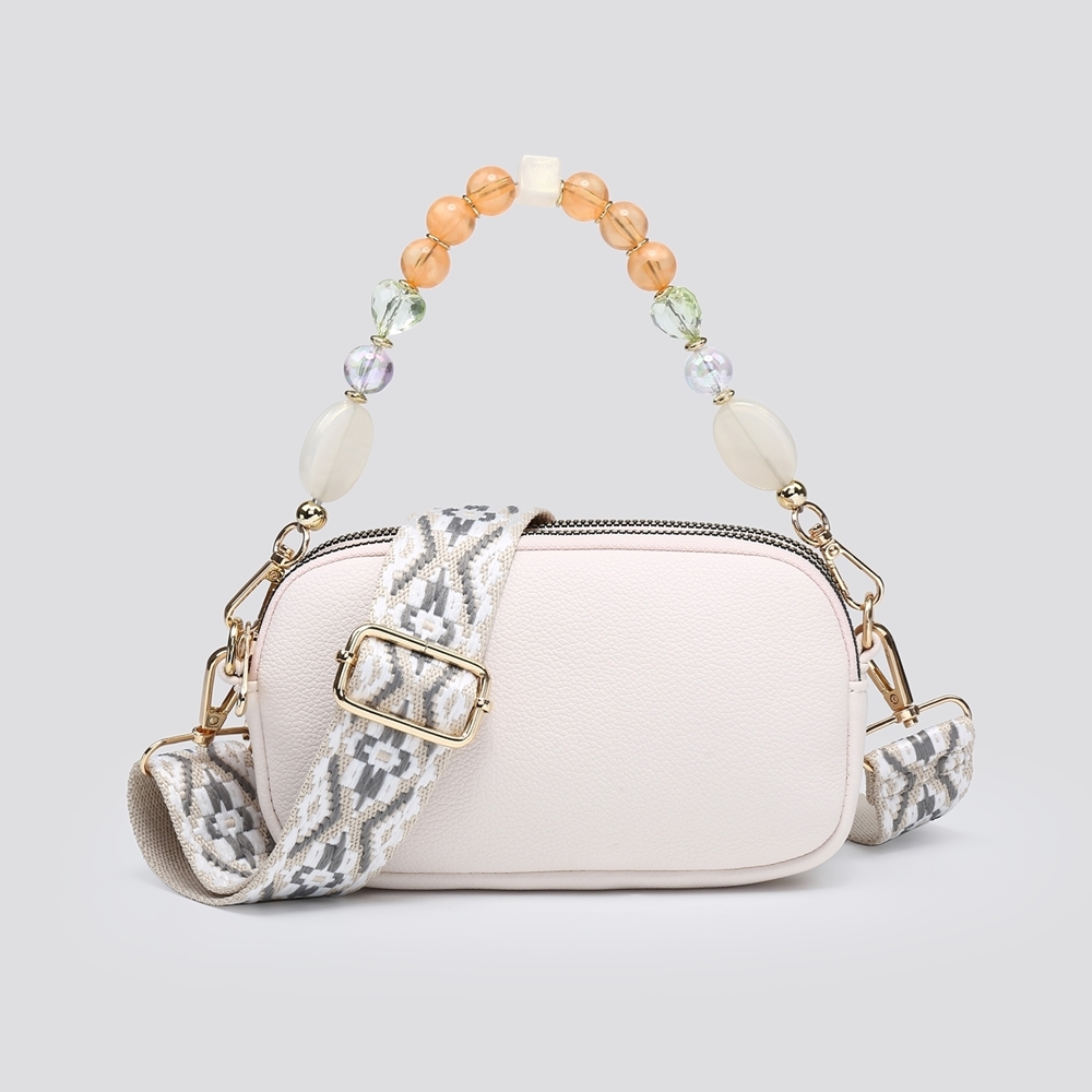 Mini Beaded Strap Crossbody Bag