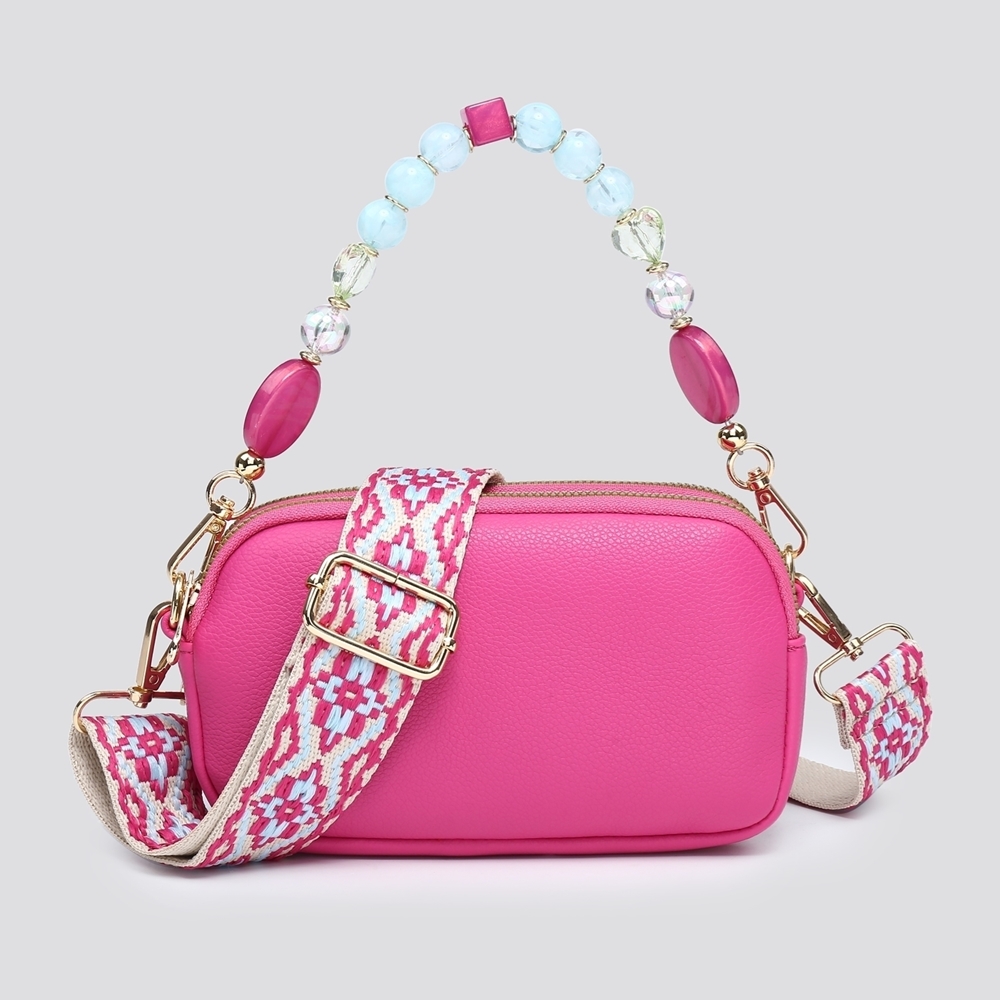 Mini Beaded Strap Crossbody Bag - Image 11