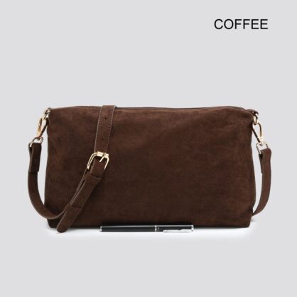 Simple Suede Style Crossbody Bag