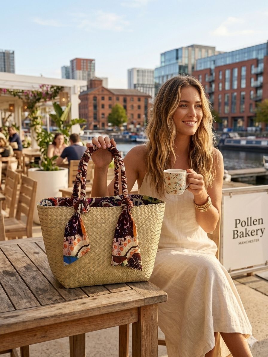 Fabric Lined Beach Bag - Image 2