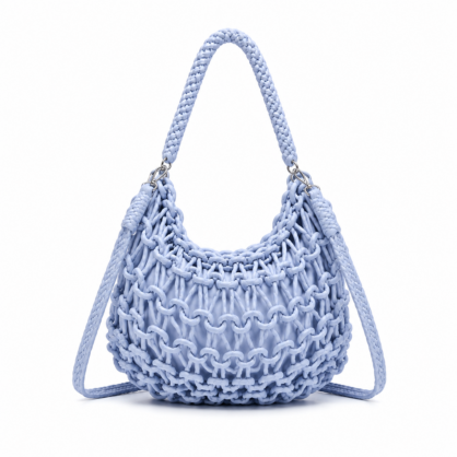 Woven Crochet Shoulder Bag