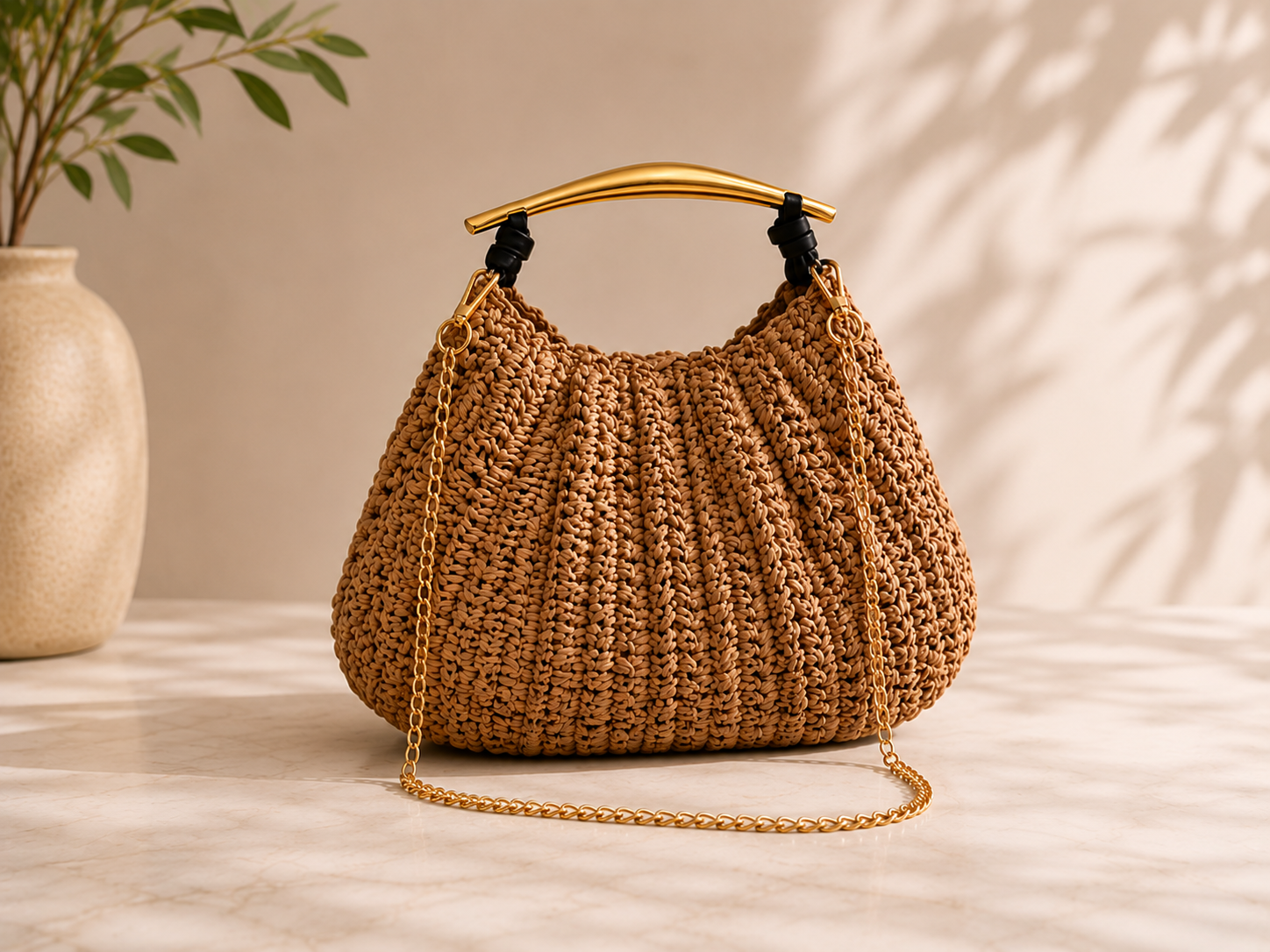 Woven Luxe Chain Bag - Image 4