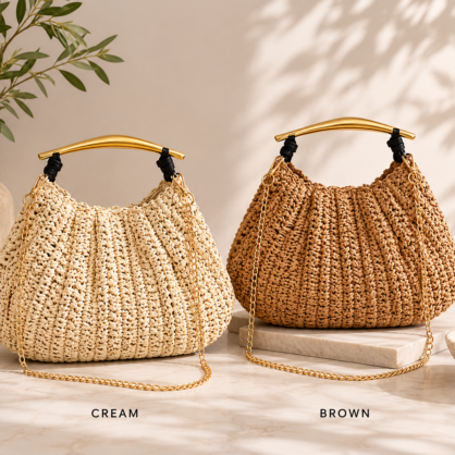 Woven Luxe Chain Bag