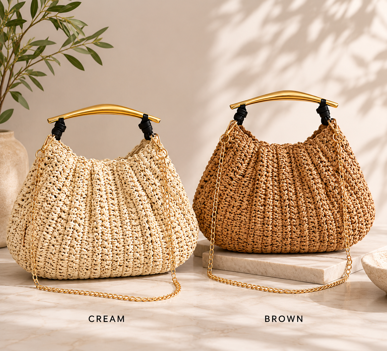 Woven Luxe Chain Bag